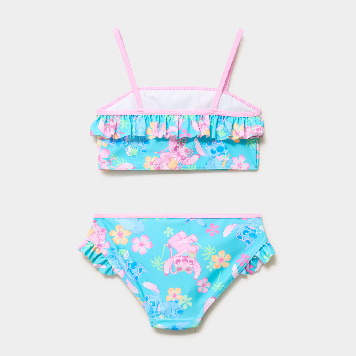 Maillot de bain 2 pi&egrave;ces Stitch bleu turquoise fille
