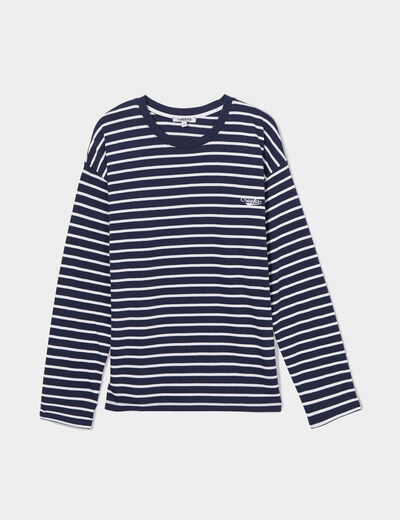 T-shirt manches longues Creeks bleu marine femme
