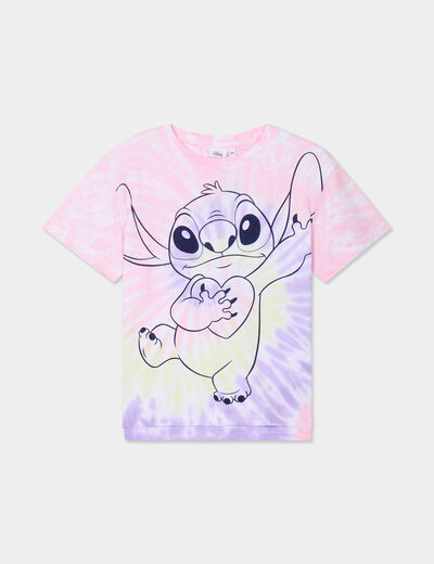 T-shirt manches courtes coton Stitch multicolore fille