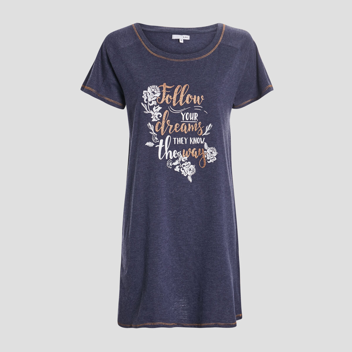 Chemise de nuit bleu femme