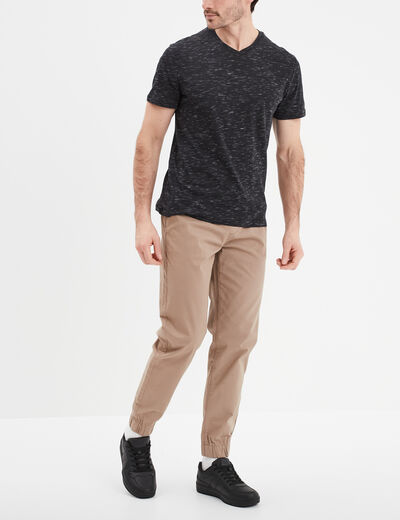 Pantalon jogpant taupe homme