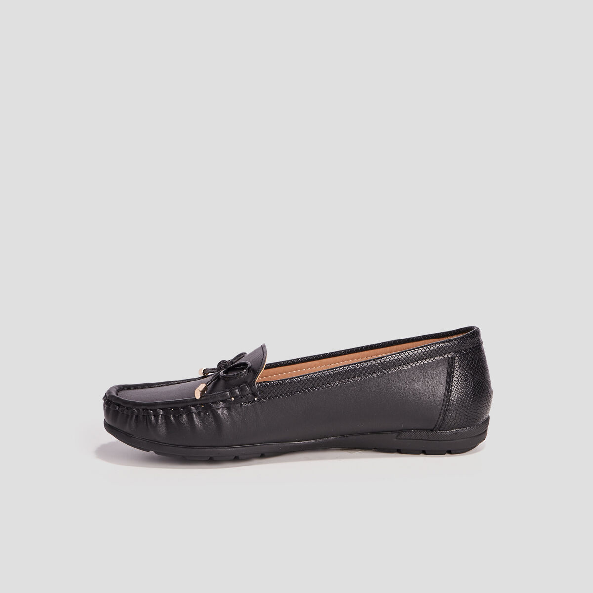 Mocassins avec noeuds noir femme