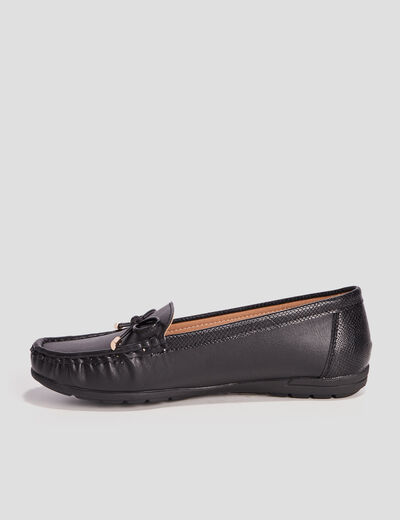Mocassins avec noeuds noir femme