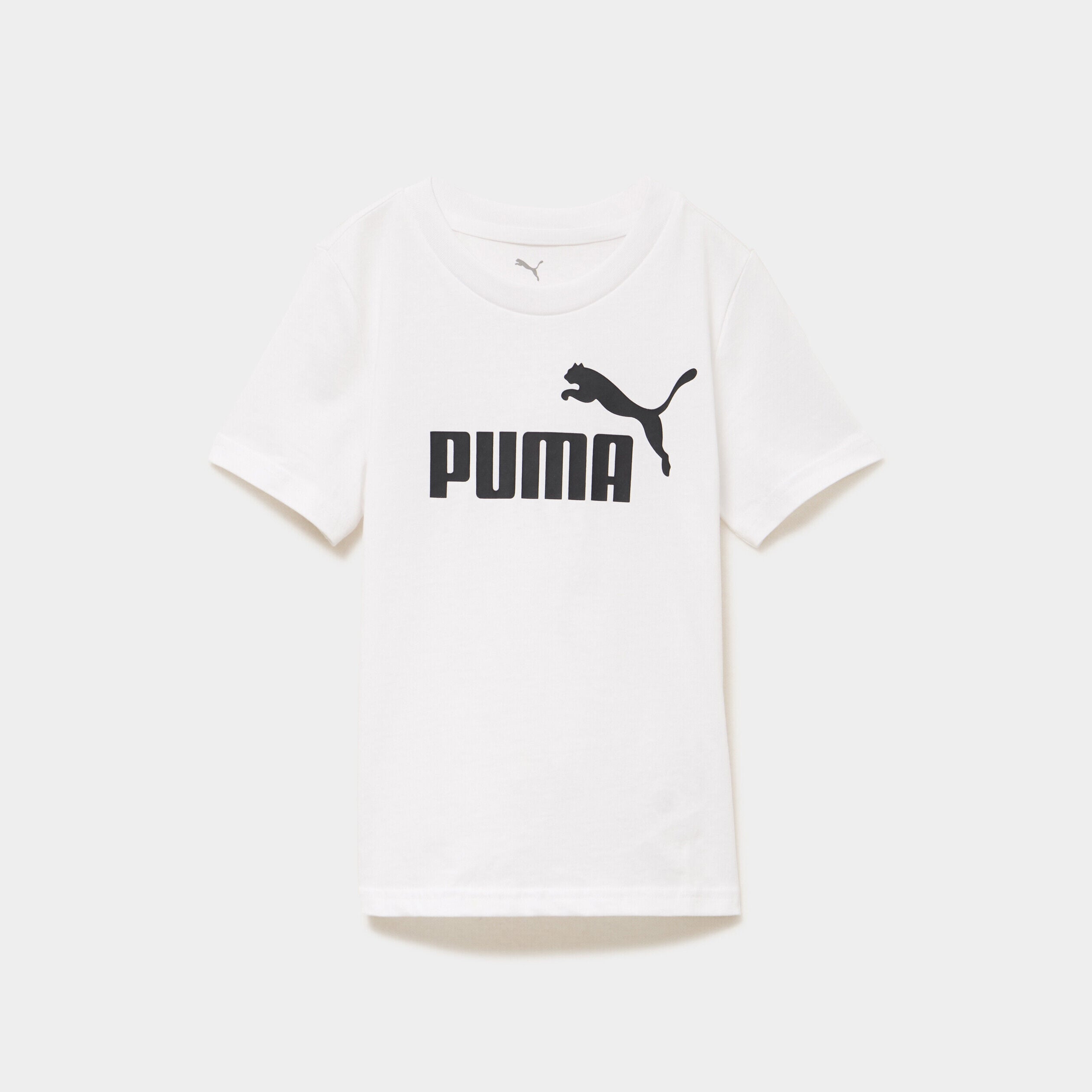 T-shirt droit à manches courtes Puma blanc fille