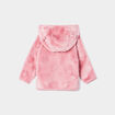 Gilet fausse fourrure zippé à capuche vieux rose bébé fille