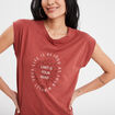 T-shirt col rond manches courtes Creeks bordeaux femme