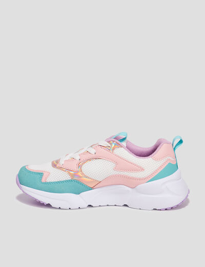 Baskets running à lacets Creeks multicolore fille