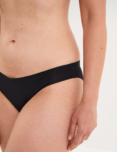 Culotte microfibre sans coutures noir femme