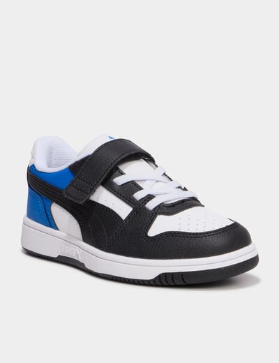 Baskets &agrave; scratchs Puma Rebound Slam bleu electrique gar&ccedil;on