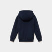 Gilet zipp&eacute; polaire doubl&eacute; &agrave; capuche bleu marine gar&ccedil;on