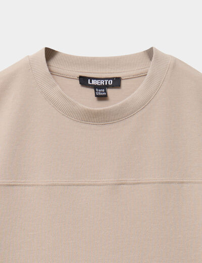 T-shirt oversize manches courtes coton gris fonc&eacute; gar&ccedil;on