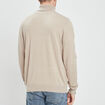 Pull avec col roul&eacute; sable homme