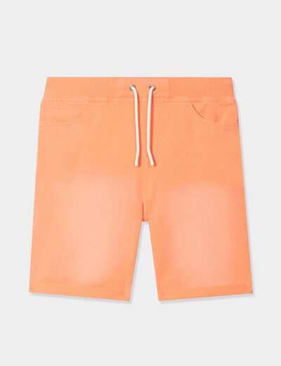 Bermuda taille élastiquée Creeks orange fluo garçon