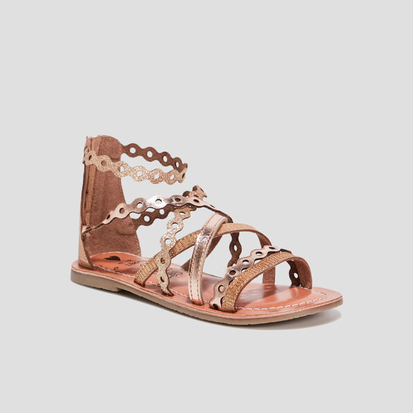 Sandales en cuir Liberto couleur bronze fille