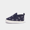 Bottons layette à scratchs bleu marine bébé garçon