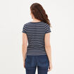 T-shirt col rond manches courtes Creeks bleu marine femme