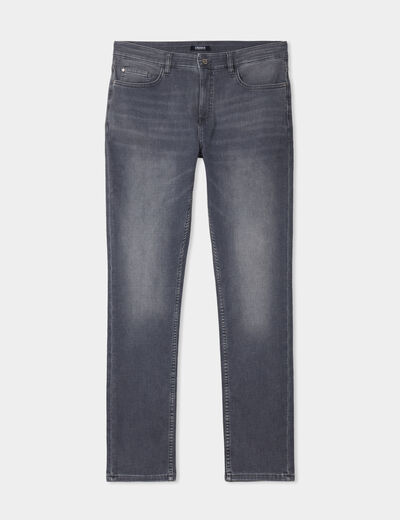 Jean stretch coupe slim denim gris homme