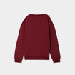Sweat oversize manches longues col rond bordeaux gar&ccedil;on