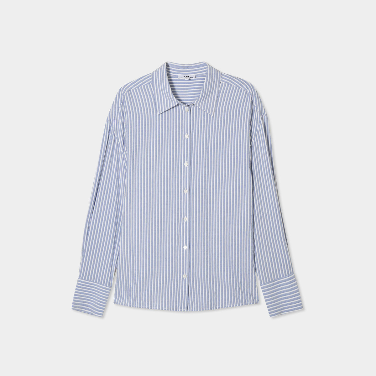Chemise manches longues bleu marine femme