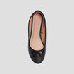Ballerines plates avec noeuds noir femme