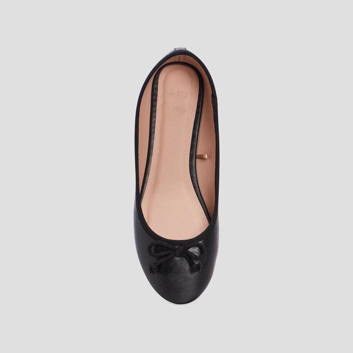 Ballerines plates avec noeuds noir femme