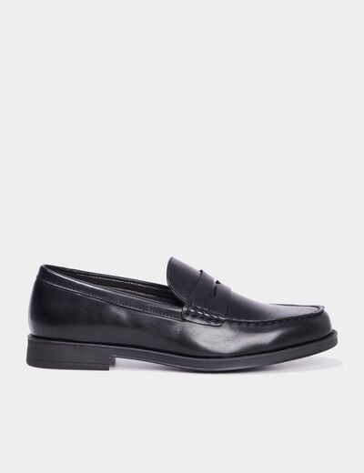 Mocassins à bout rond noir homme