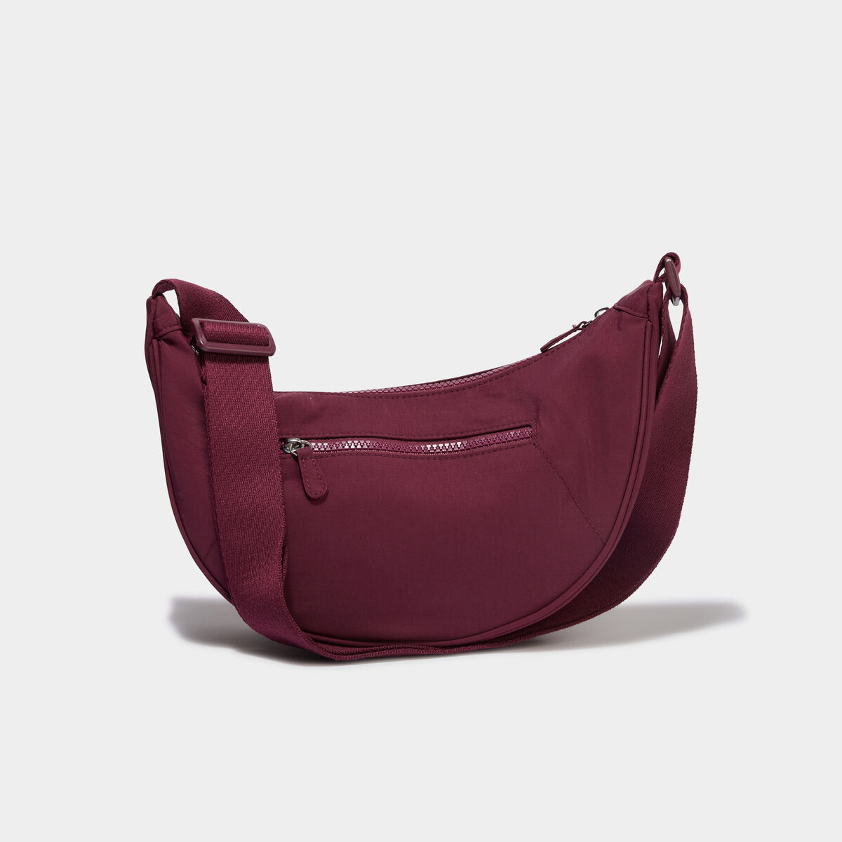 Sac banane en bandouli&egrave;re prune femme