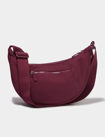 Sac banane en bandouli&egrave;re prune femme