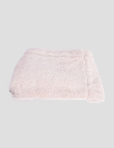 Snood fausse fourrure rose clair fille