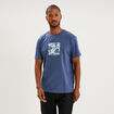 T-shirt col rond manches courtes coton bleu lavande homme