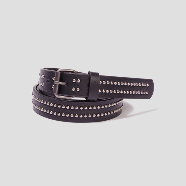 Ceinture avec clous noir femme