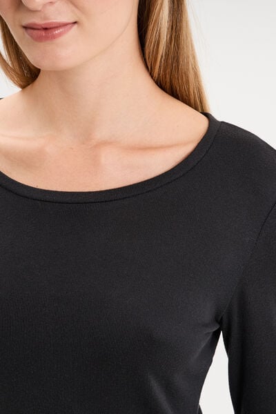 T-shirt thermique manches longues noir femme