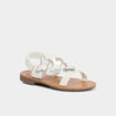 Sandales papillons pailletés blanc fille