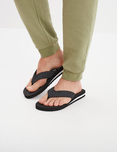 Tongs de plage noir homme