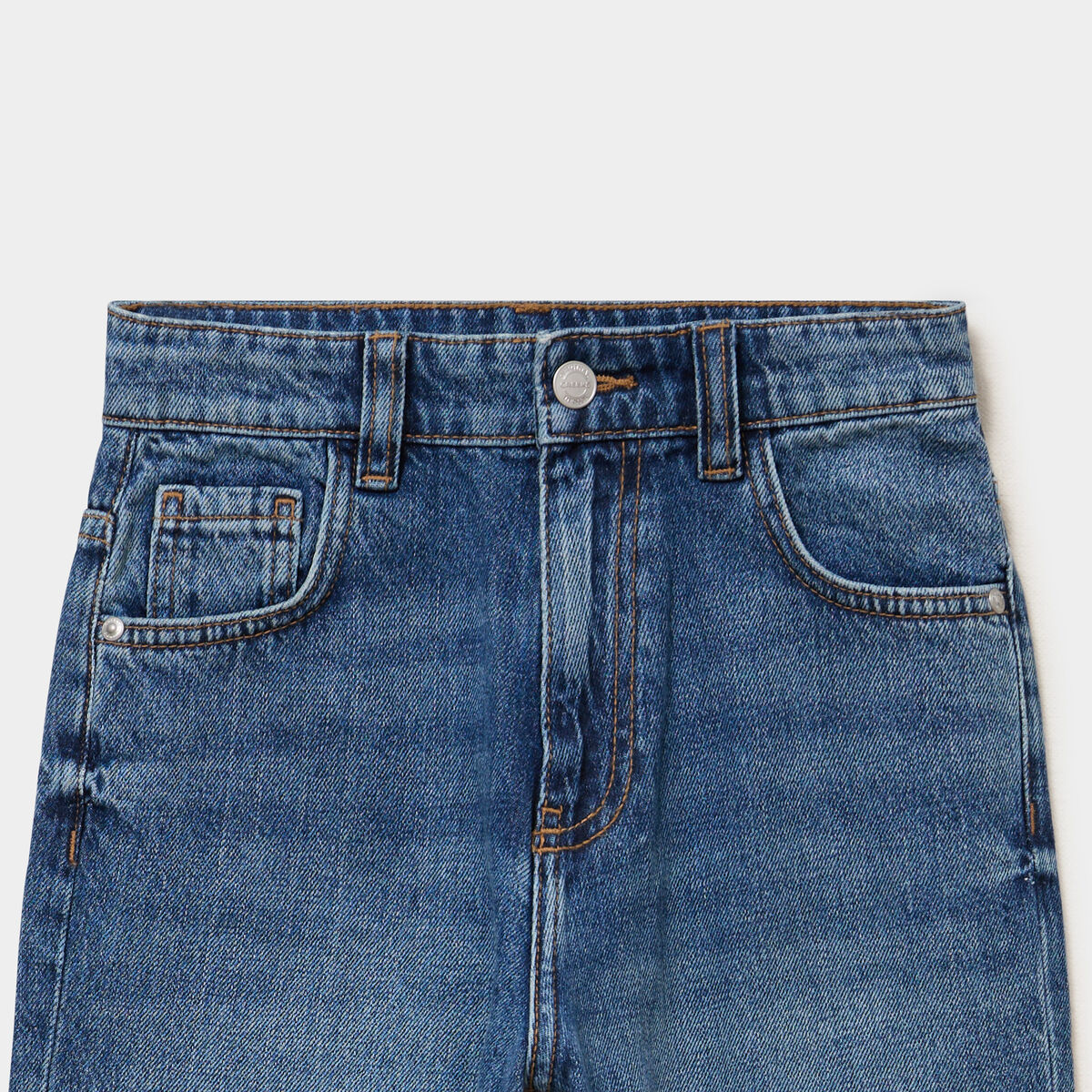 Jean baggy taille basse coton denim stone gar&ccedil;on