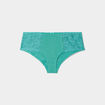 Shorty en coton avec dentelle vert menthe femme