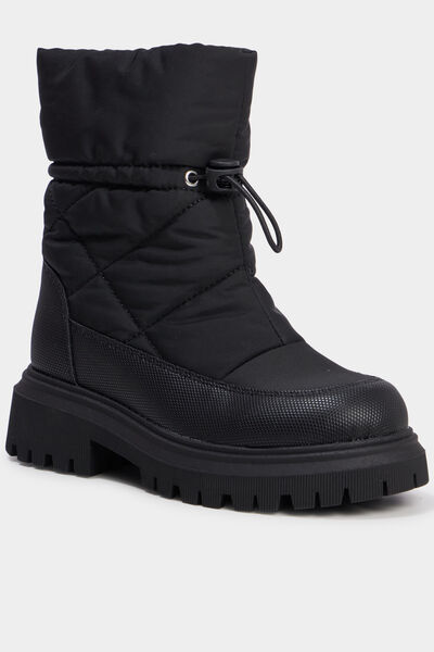 Boots avec lien &agrave; coulisse noir fille