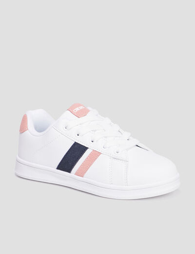 Tennis basses à lacets Creeks blanc fille