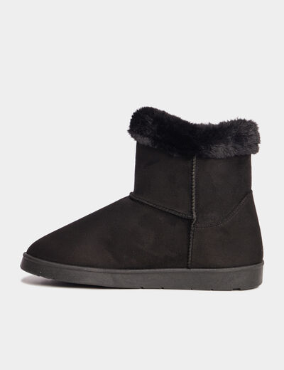 Bottines fourrées noir femme