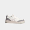 Tennis basses &agrave; lacets semelle plate gris homme