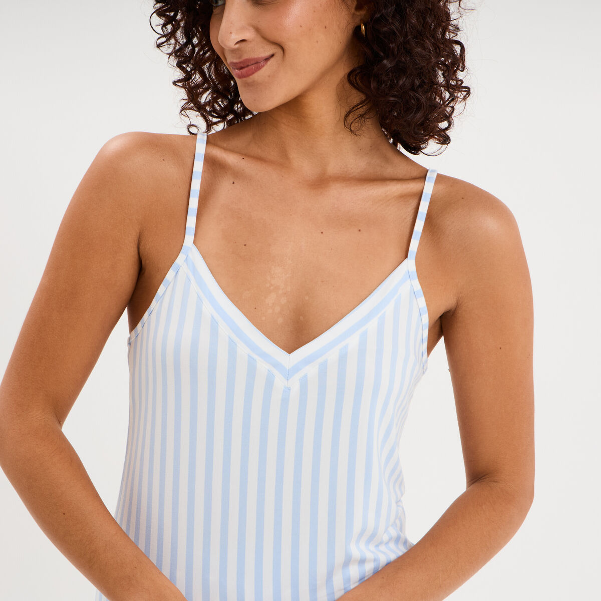 Ensemble pyjama short et d&eacute;bardeur blanc femme