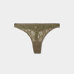 String avec dentelle vert kaki femme