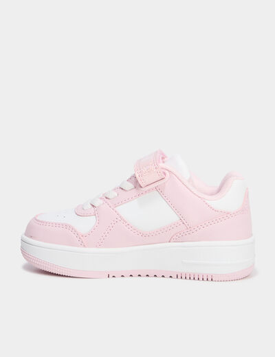Tennis basses à scratchs Champion rose pastel fille