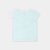 Ensemble 2 pièces t-shirt et short coton bleu pastel bébé fille