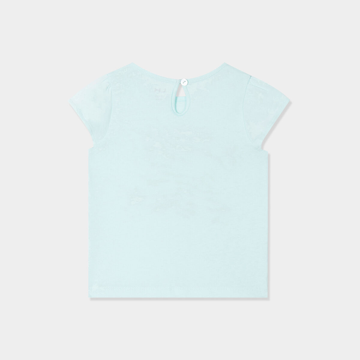 Ensemble 2 pièces t-shirt et short coton bleu pastel bébé fille