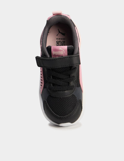 Baskets running à scratchs Puma noir fille