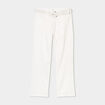 Pantalon regular fluide ceinture blanc femme