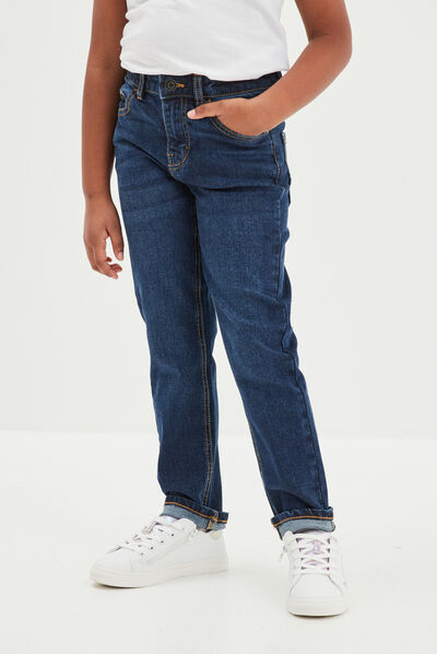 Jeans en denim regular 5 poches denim brut garçon