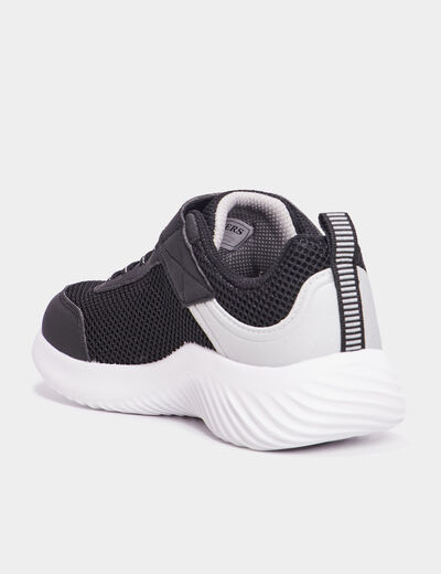 Baskets running Skechers Bounder Tech noir garçon