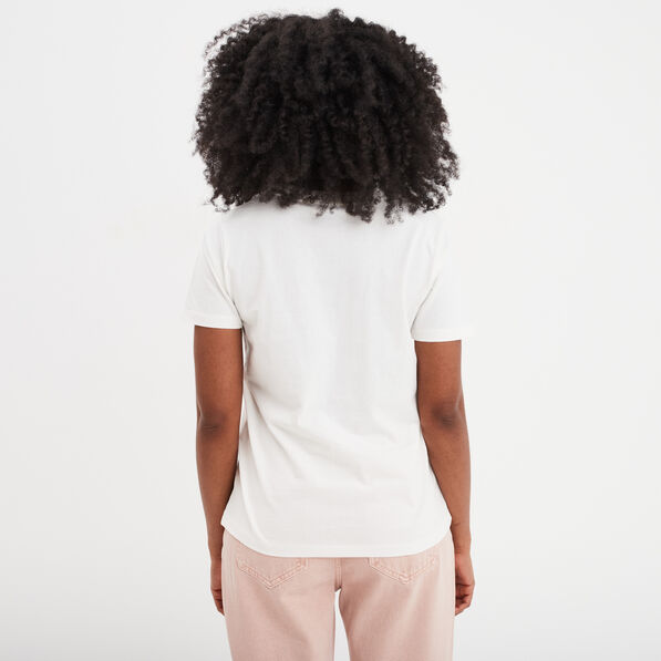 t shirt oversize col rond coton creeks blanc femme T-shirt oversize col rond coton Creeks blanc femme